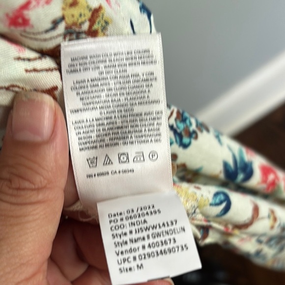 Jessica Simpson Cream and Red Floral Duster Coat - Picture 7 of 8